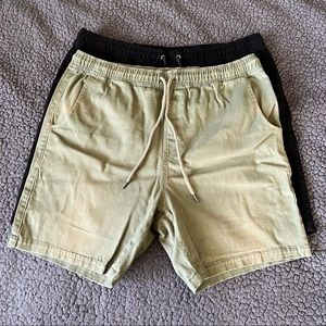 2 Pair AS Colour Flex Walking Shorts Green/Black Size 34